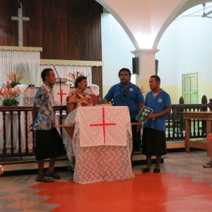 Singing hymns